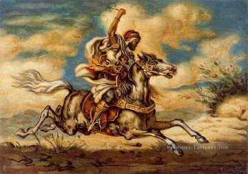  surréalisme - arabe à cheval Giorgio de Chirico surréalisme métaphysique